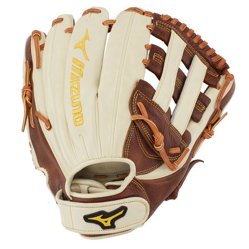 Womens Mizuno Classic Series Fastpitch 12" Softball Gloves Silver/Brown Philippines (YBESXH024)